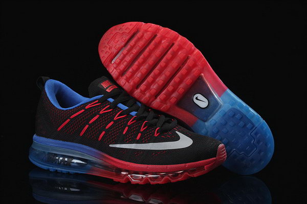 Mens Air Max 2016 Flyknit Red Black Blue Online